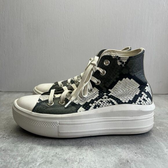 Converse Chuck Taylor All Star Move Platform Authentic Glam Black Shoe Size 8.5 - Picture 3 of 12